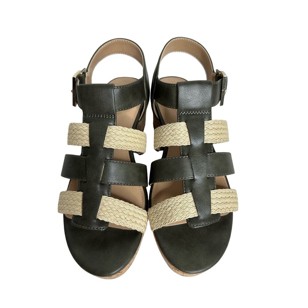 Violet & Red Capree Woven Braid Wedge Sandal